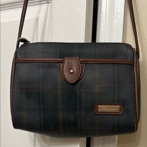 80s Vintage Liz Claiborne Tartan Plaid handbag purse